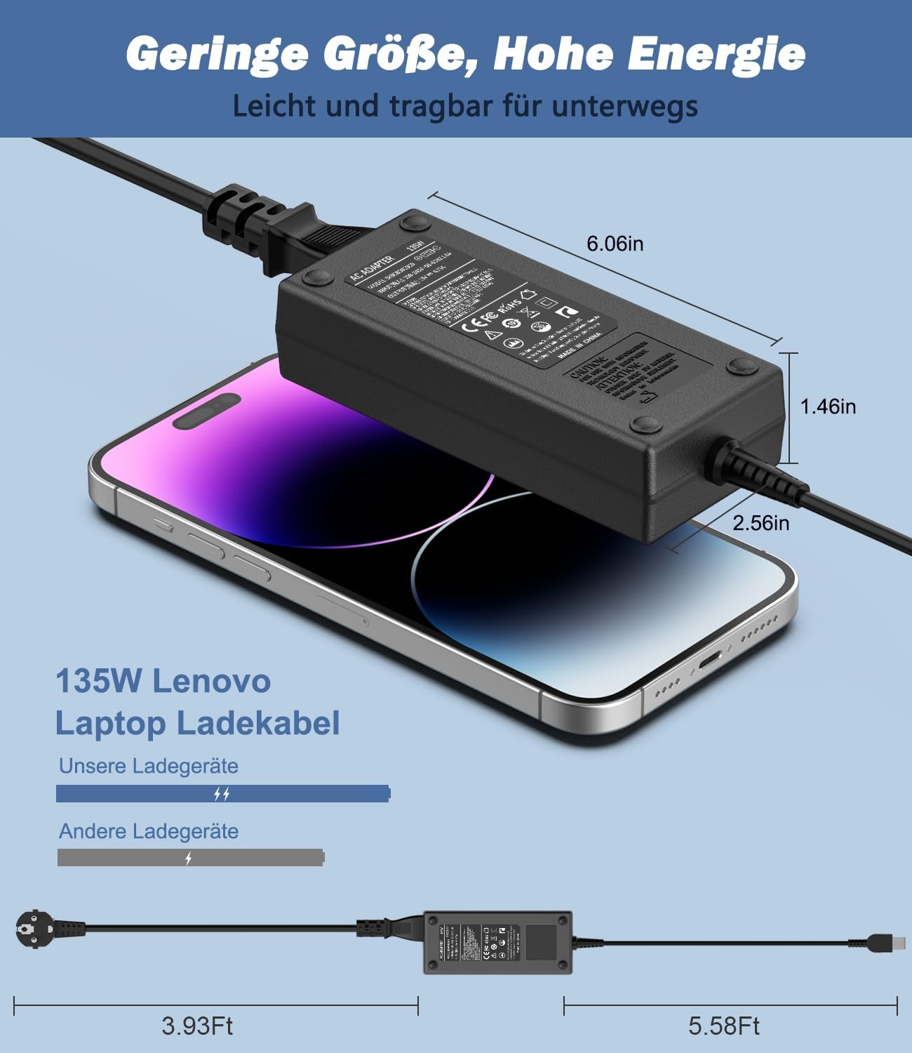 Thumbnail 6 de shefor 135W Laptop Netzteil Lenovo Slim