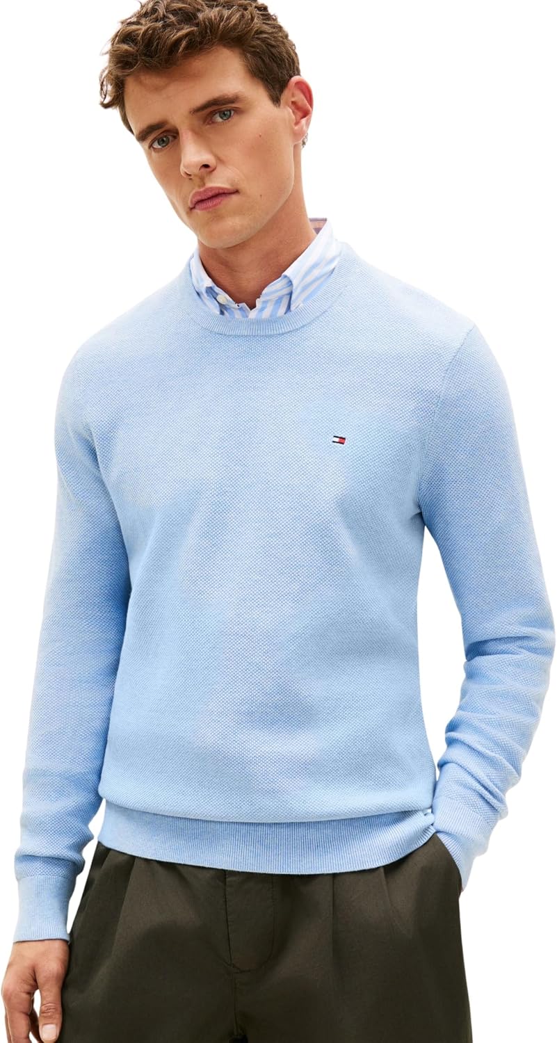 Detalle de Tommy Hilfiger Essential Structure maglione uomo con girocollo