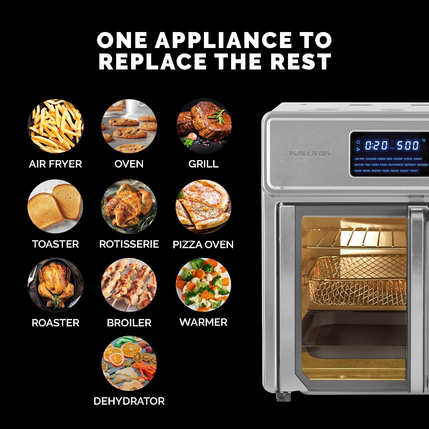 Detalle 2 de Kalorik MAXX 26-Quart Air Fryer Oven