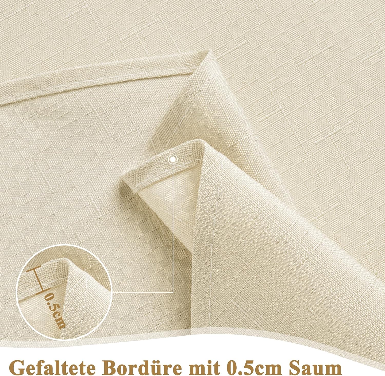 Thumbnail 5 de AooHome Tischdecke abwaschbar Beige (Leinen-Optik), 100x140 cm – wasserabweisend mit Lotuseffekt