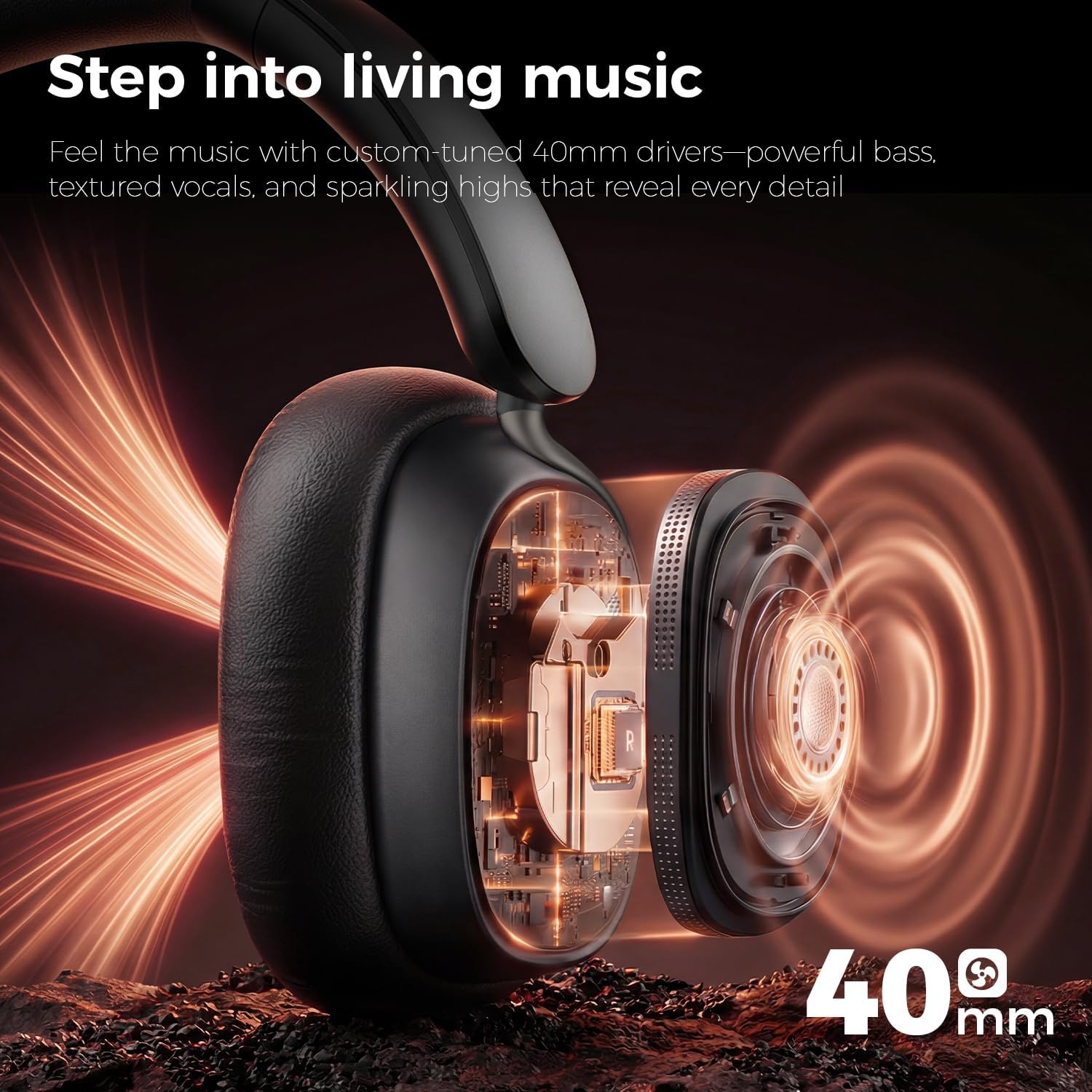 Detalle de Havit SPACE NC01H Hybrid ANC Over-Ear Headphones: UK Review