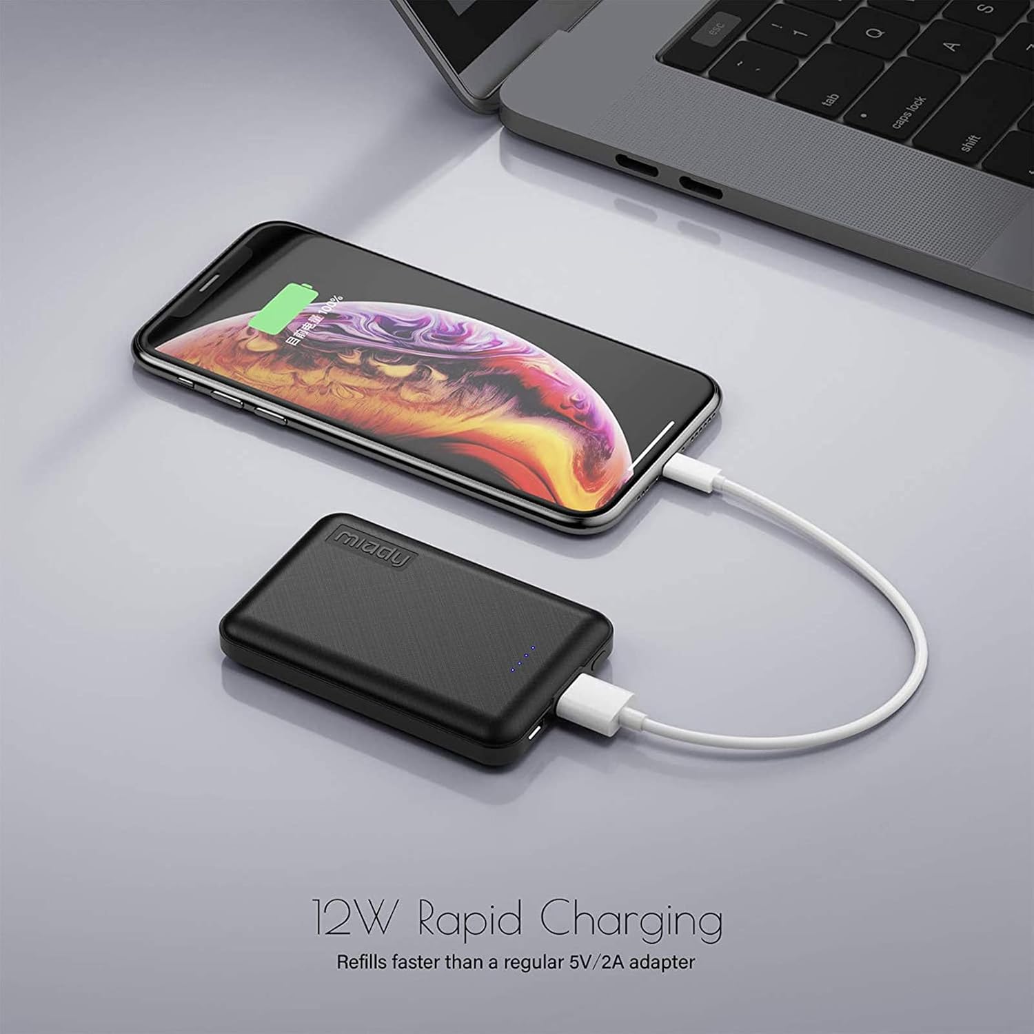 Detalle 2 de Miady 5000mAh Ultra Slim portable charger
