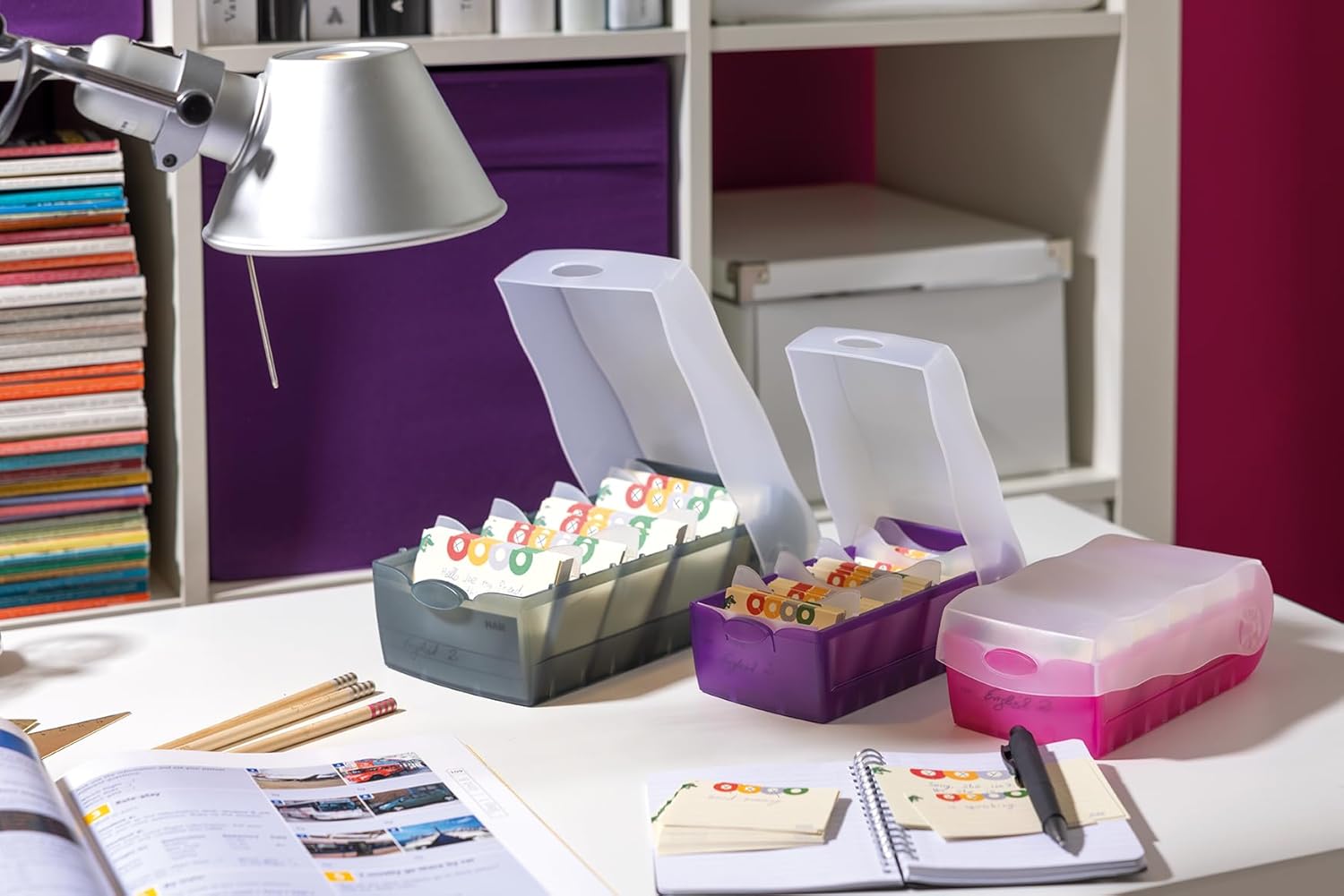 Thumbnail 5 de HAN Lernkarteibox CROCO – 5-Fächer-Lernsystem, DIN A8, 500 Karten, inkl. 100 Lernkarten