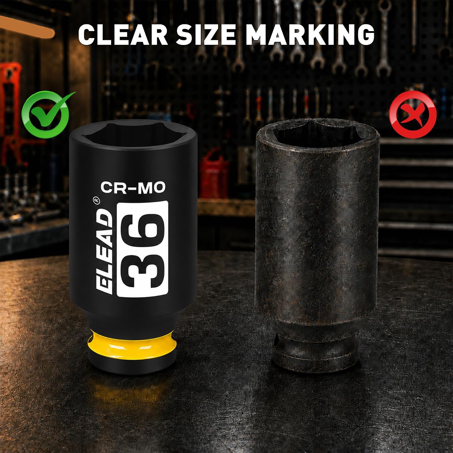 Thumbnail 2 de ELEAD 70177 36mm Deep Impact Socket, 1/2-Inch Drive, 6-Point CR-MO