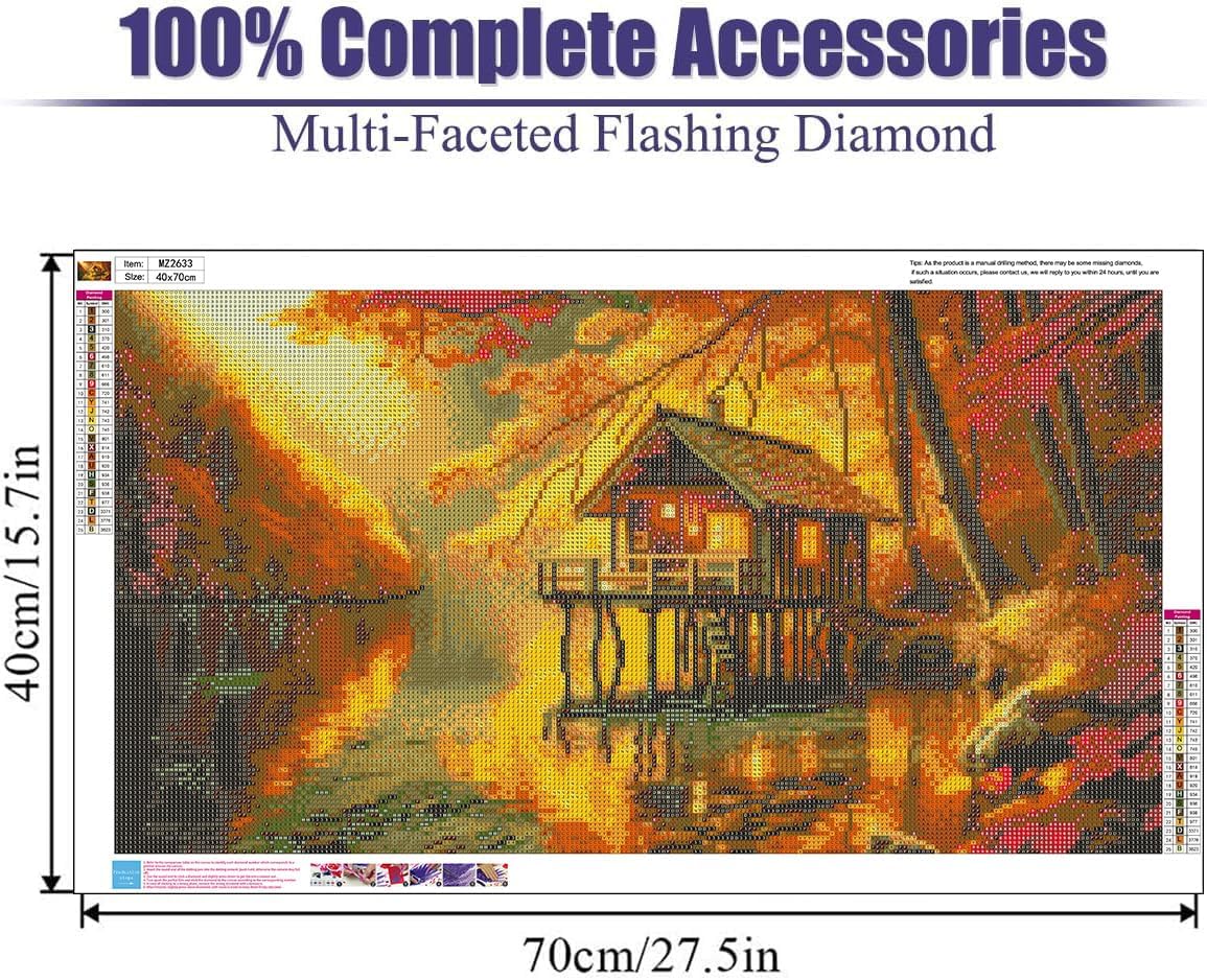 Thumbnail 3 de Diamond Art Kit, 27.5 x 15.7-Inch Fall Landscape