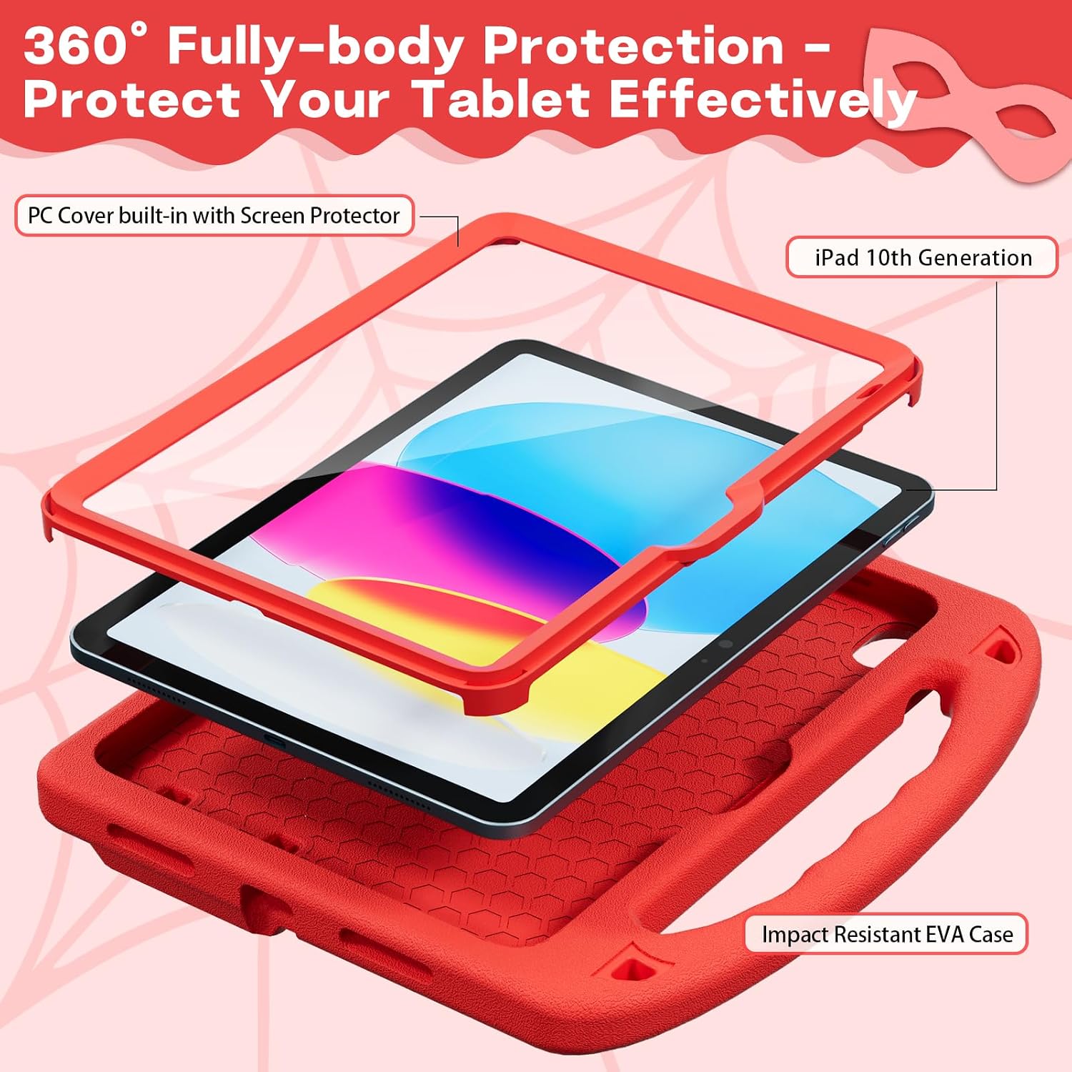Detalle de LKOOZO Kids Case for iPad A16 11-inch, shockproof cover