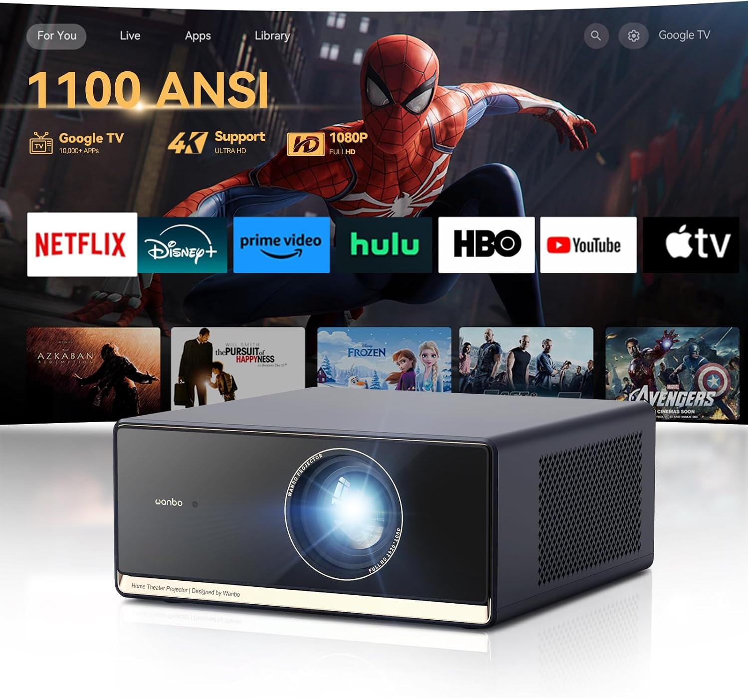 Detalle de WANBO X5 Pro 1100 ANSI Full HD 1080p Beamer