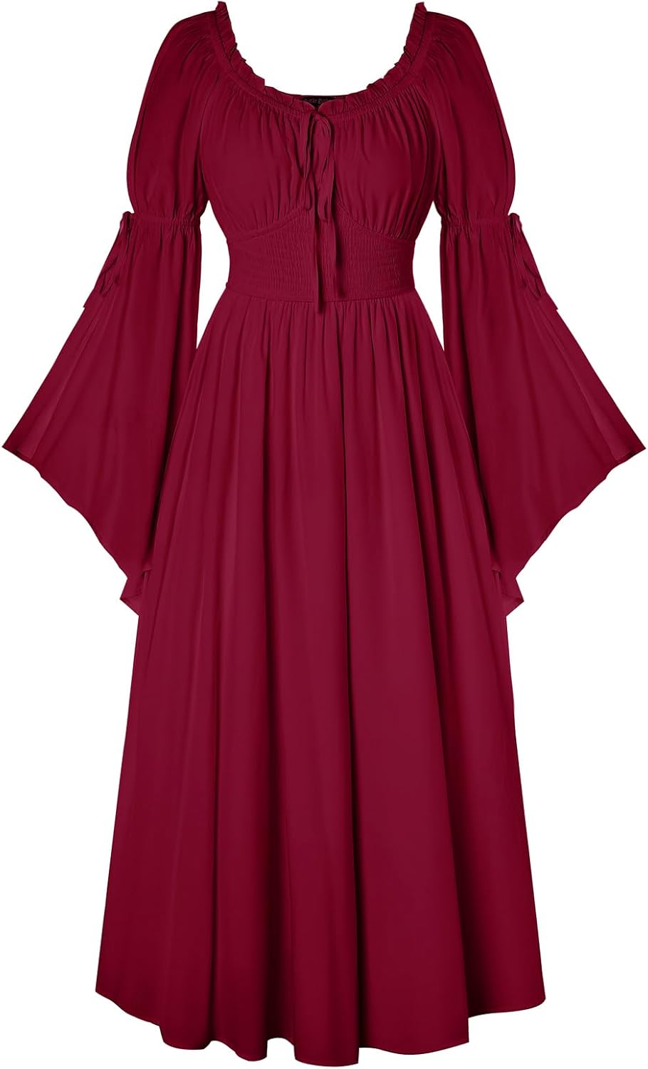 Thumbnail 6 de SCARLET DARKNESS SCARLET DARKNESS Damen Renaissance-Kleid Schulterfrei mit Glockenärmeln und Taschen