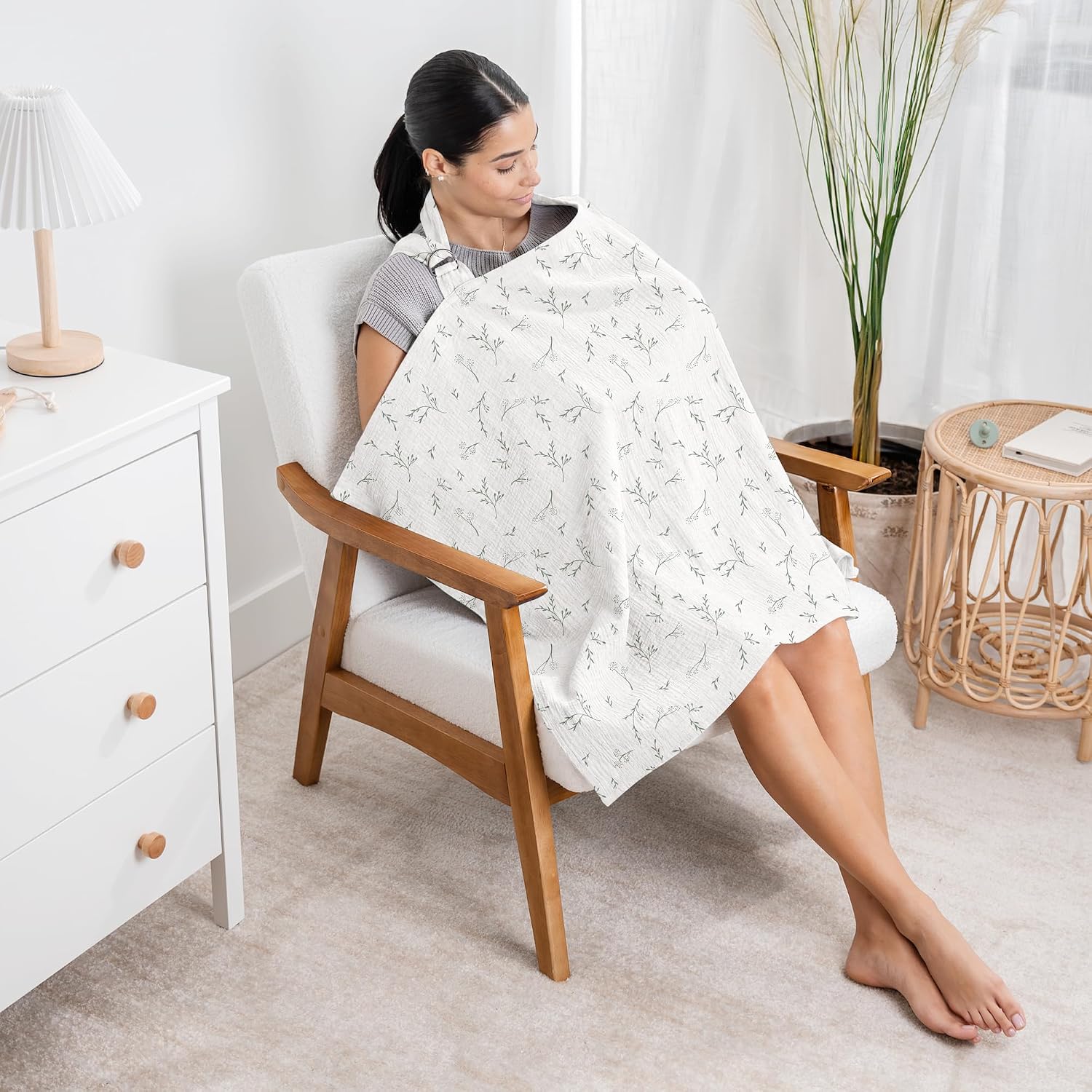 Thumbnail 1 de Comfy Cubs CC-421 Muslin Nursing Cover 2-Pack, 100% Cotton, Adjustable Neck Strap