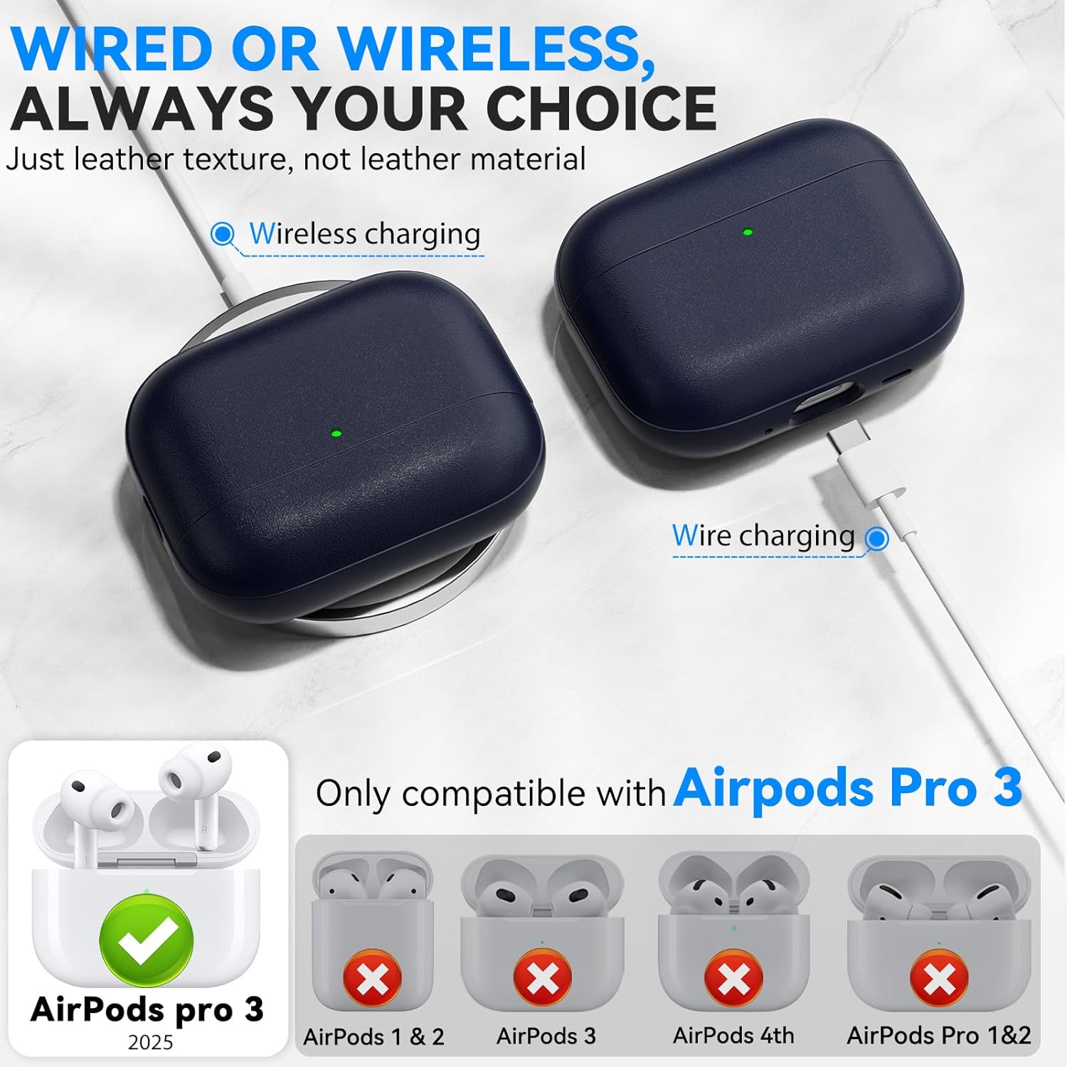 Thumbnail 1 de TNSNK Schutzhülle für AirPods Pro 3 (2025) – Ganzkörper-Schutz mit Umhängeband, Reinigungsset & ladefreundlichem Design