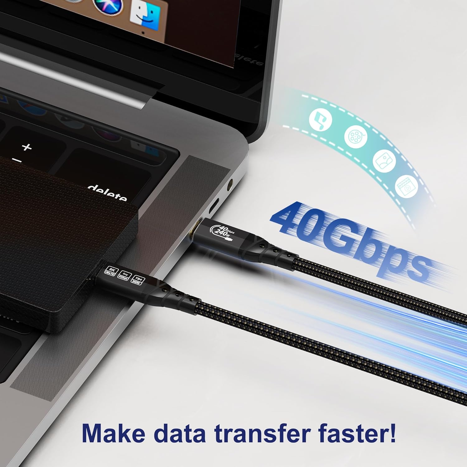 Thumbnail 2 de ZIKNYDO 40Gbps Thunderbolt 4 Cable