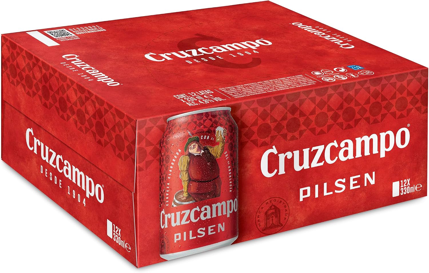 Detalle 1 de Cruzcampo Pilsen Cerveza, Pack Lata 24 x 33 cl