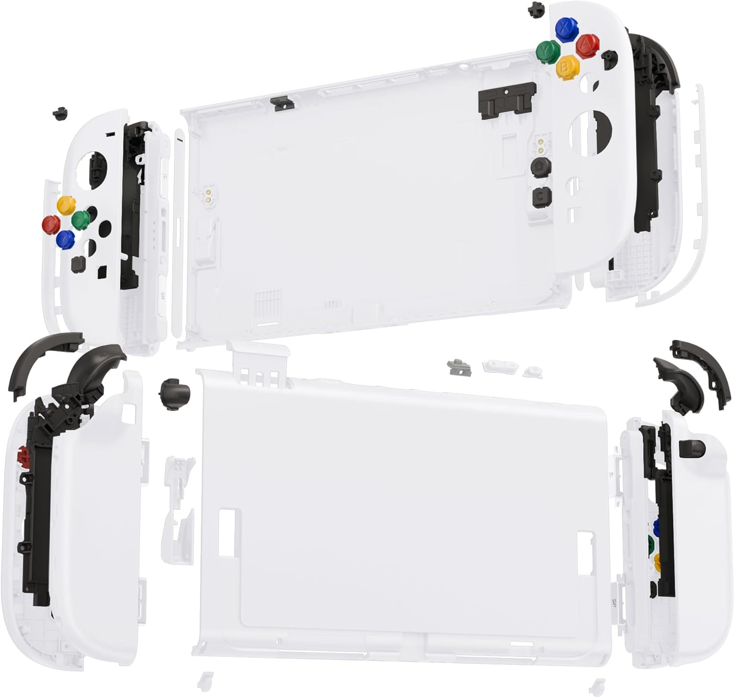 Detalle 2 de eXtremeRate DIY-Full Gehäuse-Set für Nintendo Switch 2 – Deluxe Schneeweiß