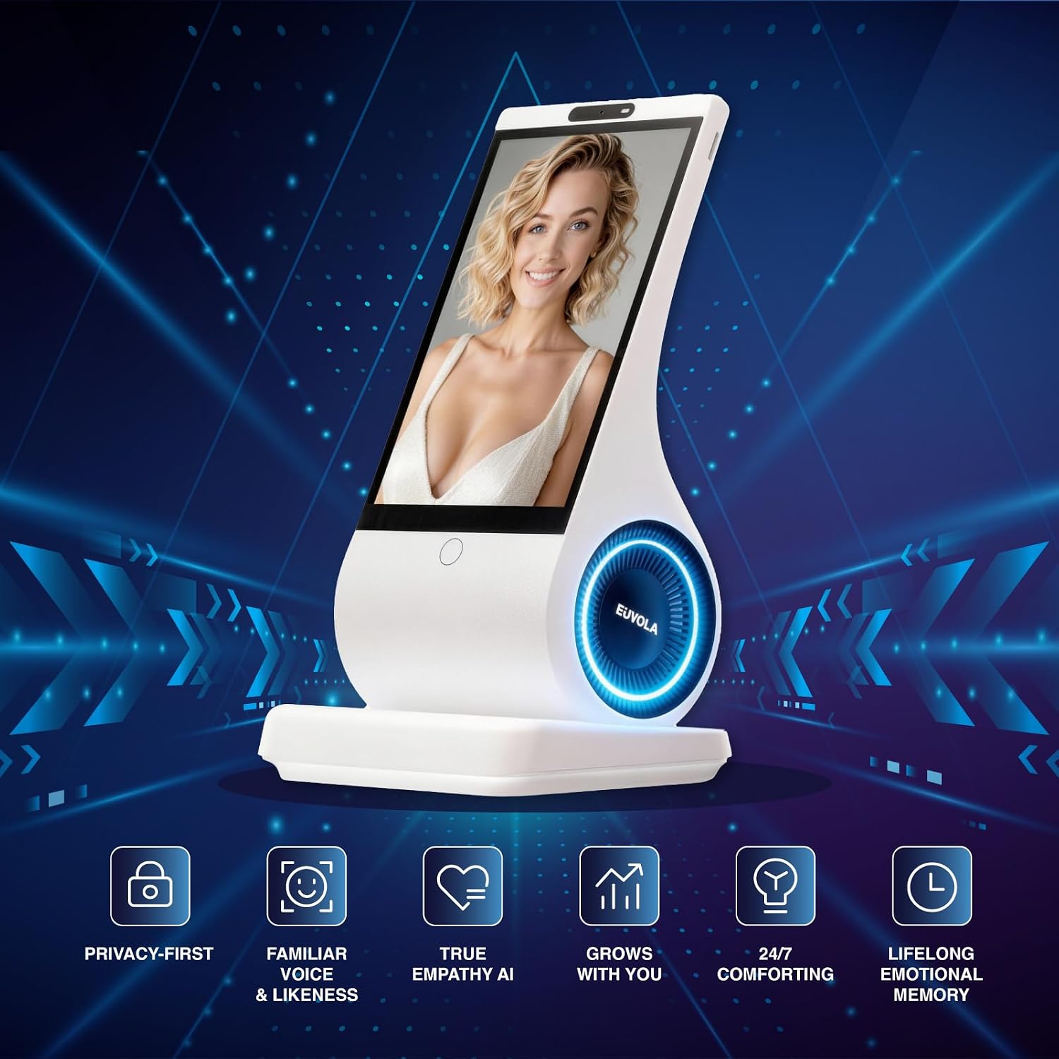 Detalle de umissfun AI companion device with 8-inch screen
