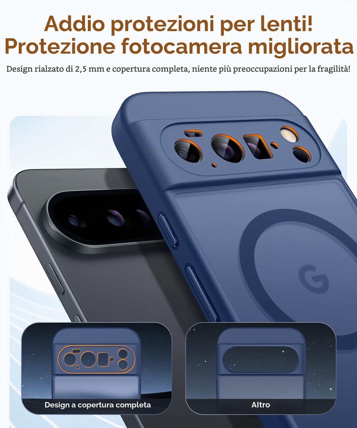 Detalle de CANSHN Custodia magnetica per Google Pixel 10 Pro XL 6.8" – Protezione completa della fotocamera, design opaco e antiurto
