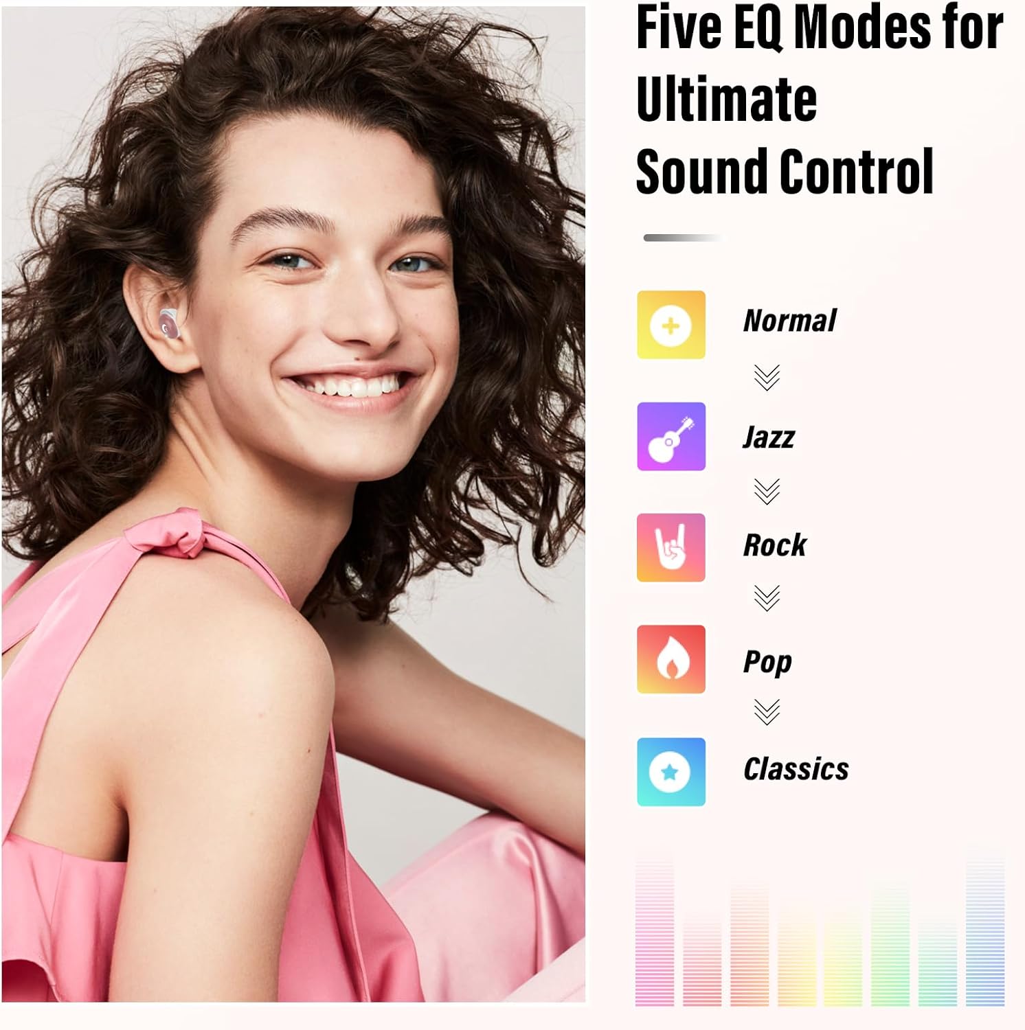 Thumbnail 6 de Wireless Earbuds with Smart Touch Screen (L8 Pro) – 2026 Mini Sleep Earbuds with Bluetooth 5.4, 48H Playtime, IP7 Waterproof, Rose