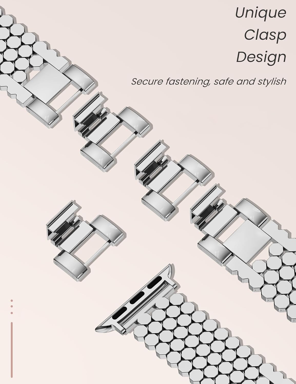Thumbnail 4 de JJii Sung honeycomb metal watch band 15.5 cm