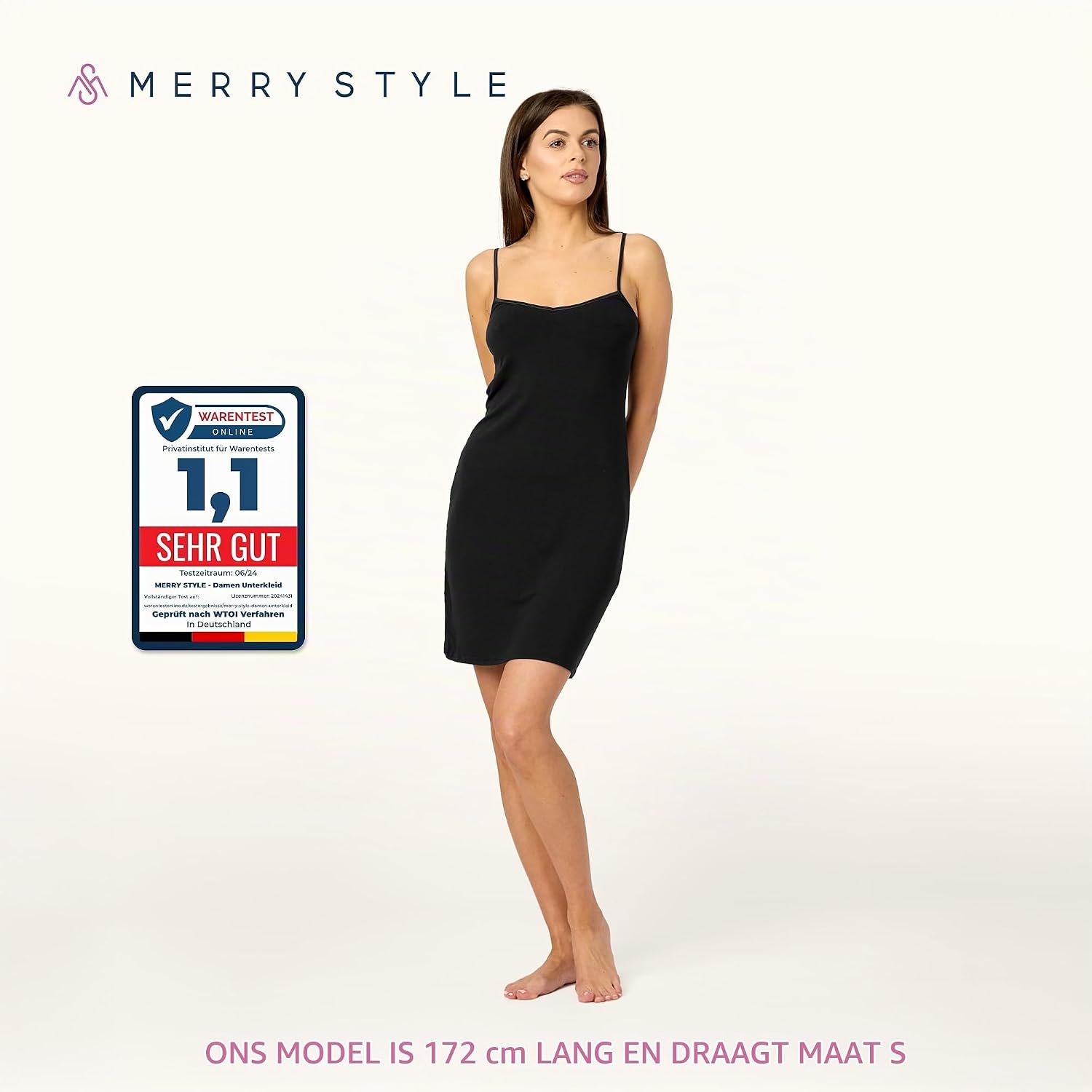 Thumbnail 1 de Merry Style MS10-203 damesonderjurk met verstelbare schouderbandjes