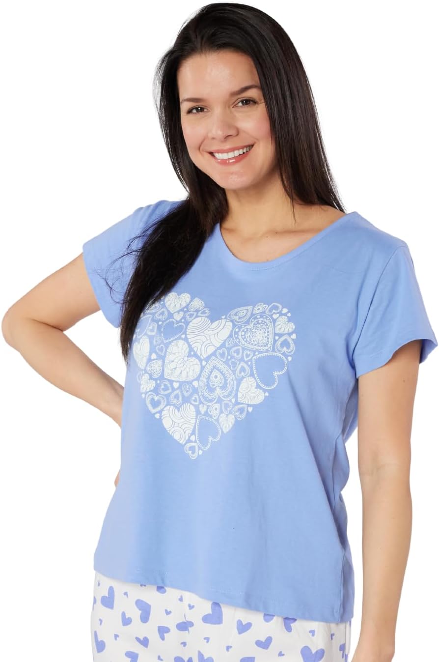 Detalle de Suzy & Me 100% Cotton Jersey Short Sleeve Cropped Leg Pyjamas