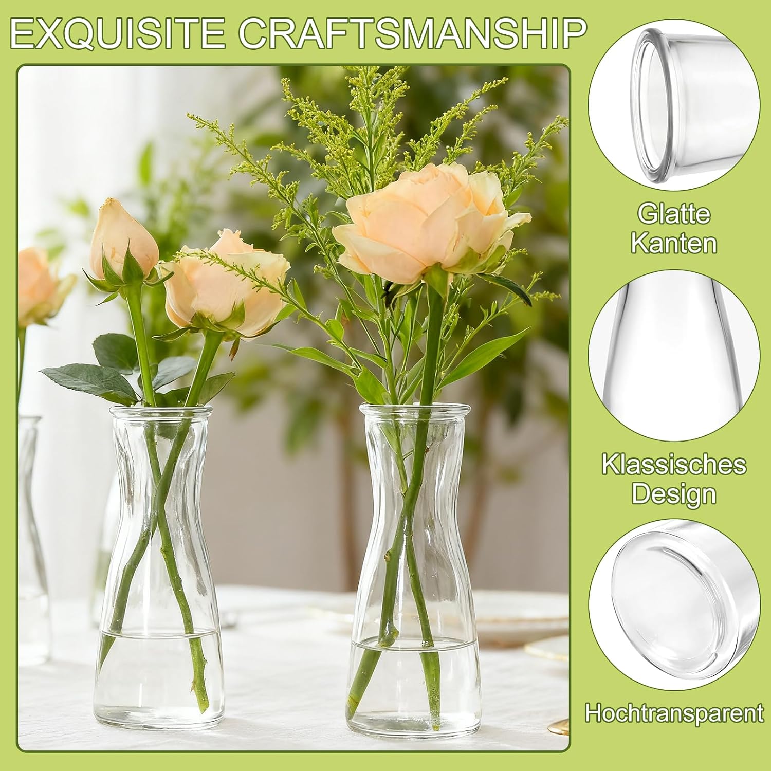 Thumbnail 2 de TEUYOE 14 cm Clear Bud Vase set 12-pack