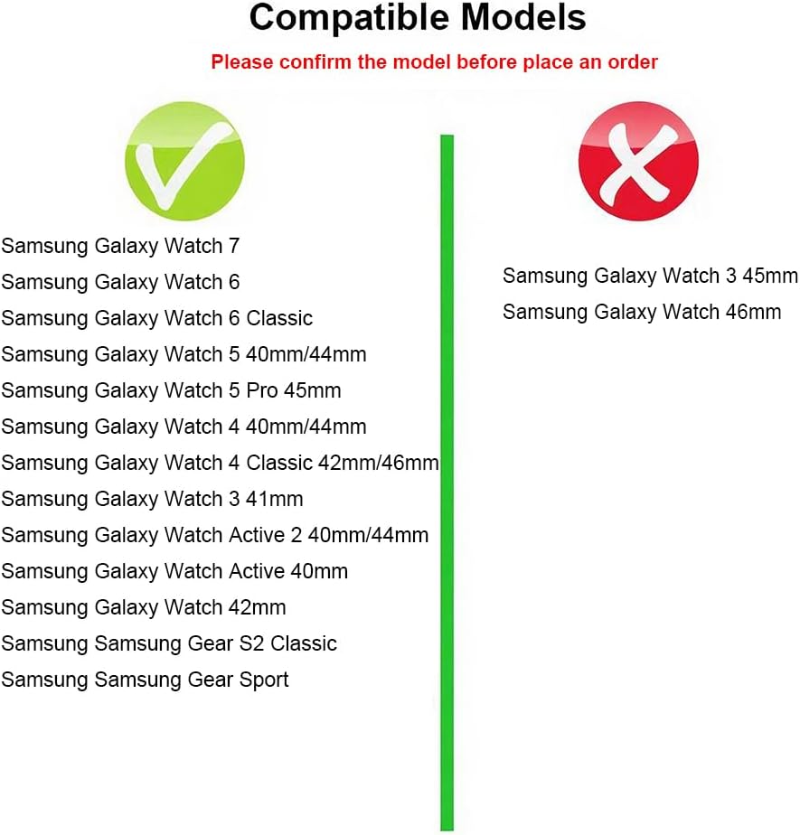 Thumbnail 1 de FYISWHO Silicone Watch Strap for Samsung Galaxy Watch 7/6/5/4 Series (20mm) – Practical, Durable Replacement Band