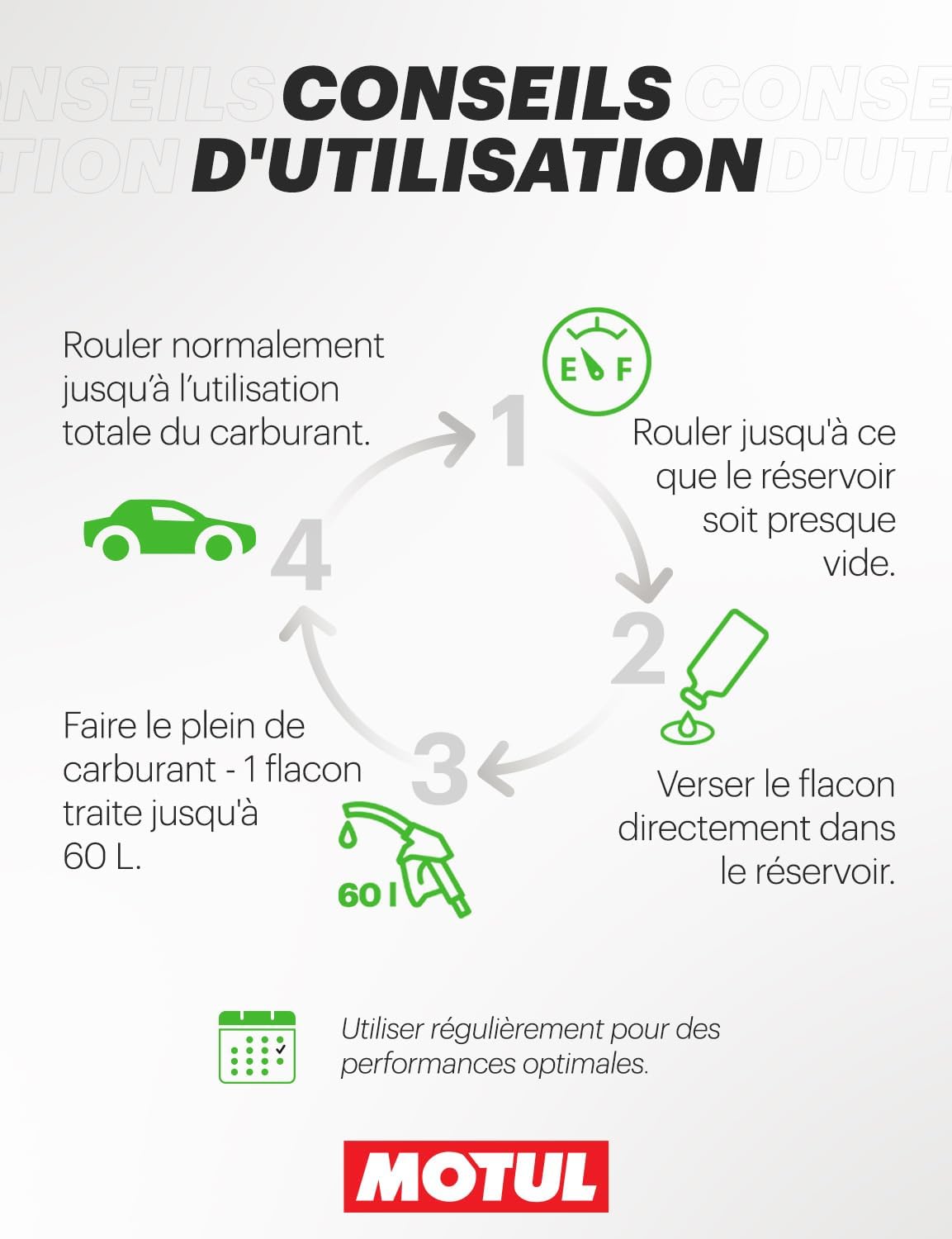 Detalle 2 de Motul Booster d’indice d’octane essence – additif carburant 300 ml