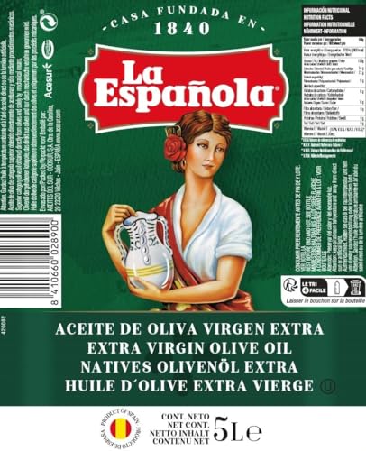 Detalle 2 de La Española Aceite de Oliva Virgen Extra Selección Mediterránea 5L | AOVE equilibrado para cocinar y en crudo