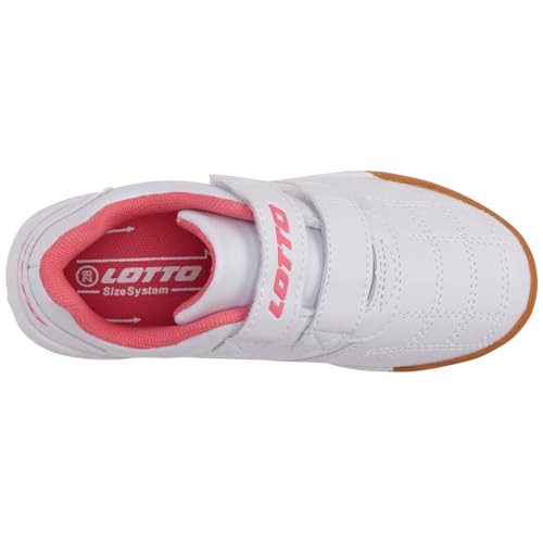 Detalle de LOTTO Pacer 2600110K Unisex Kinder Hallenschuh Weiß / Freaky Pink
