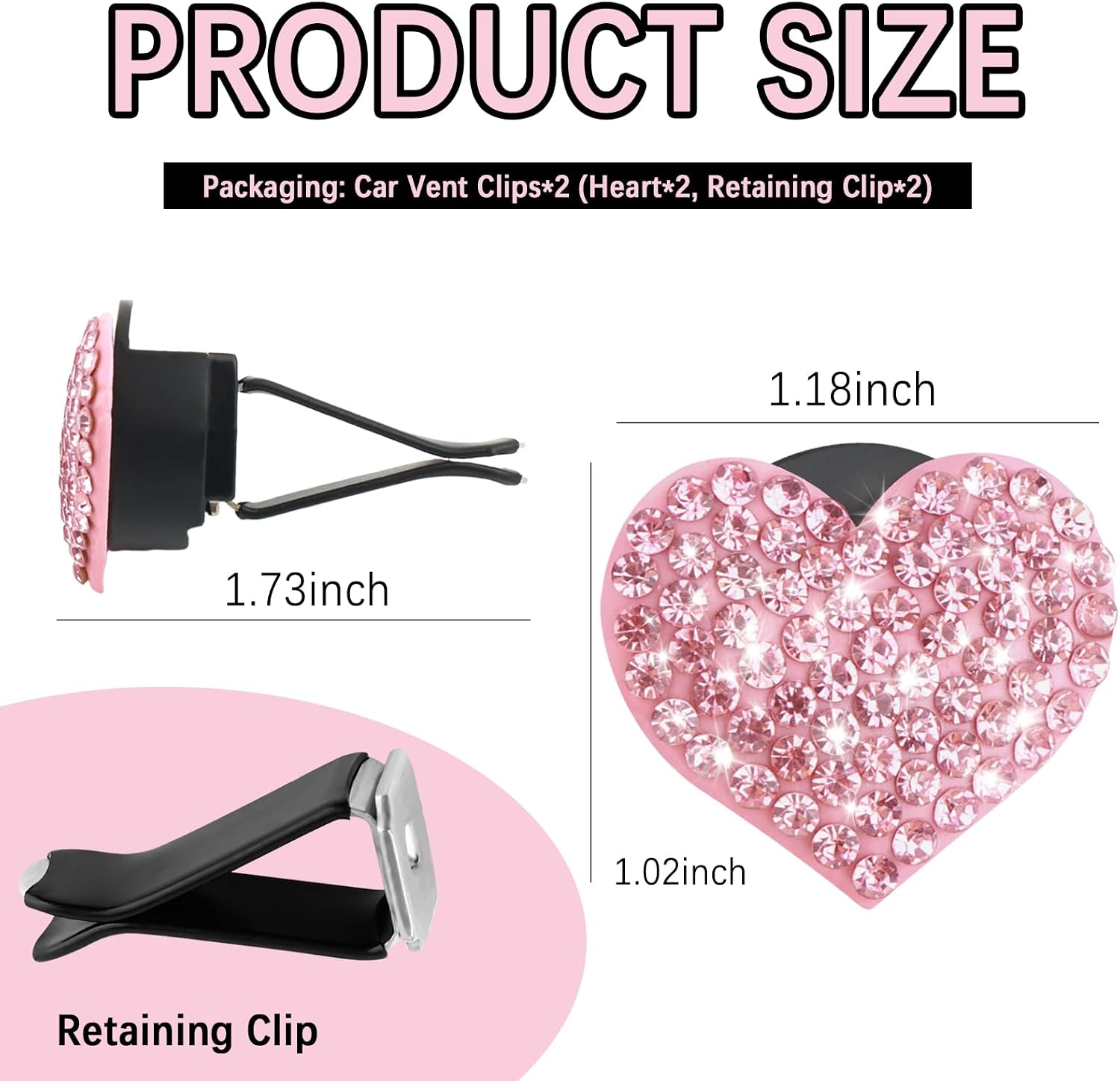 Detalle de Car Vent Clips with Rhinestones