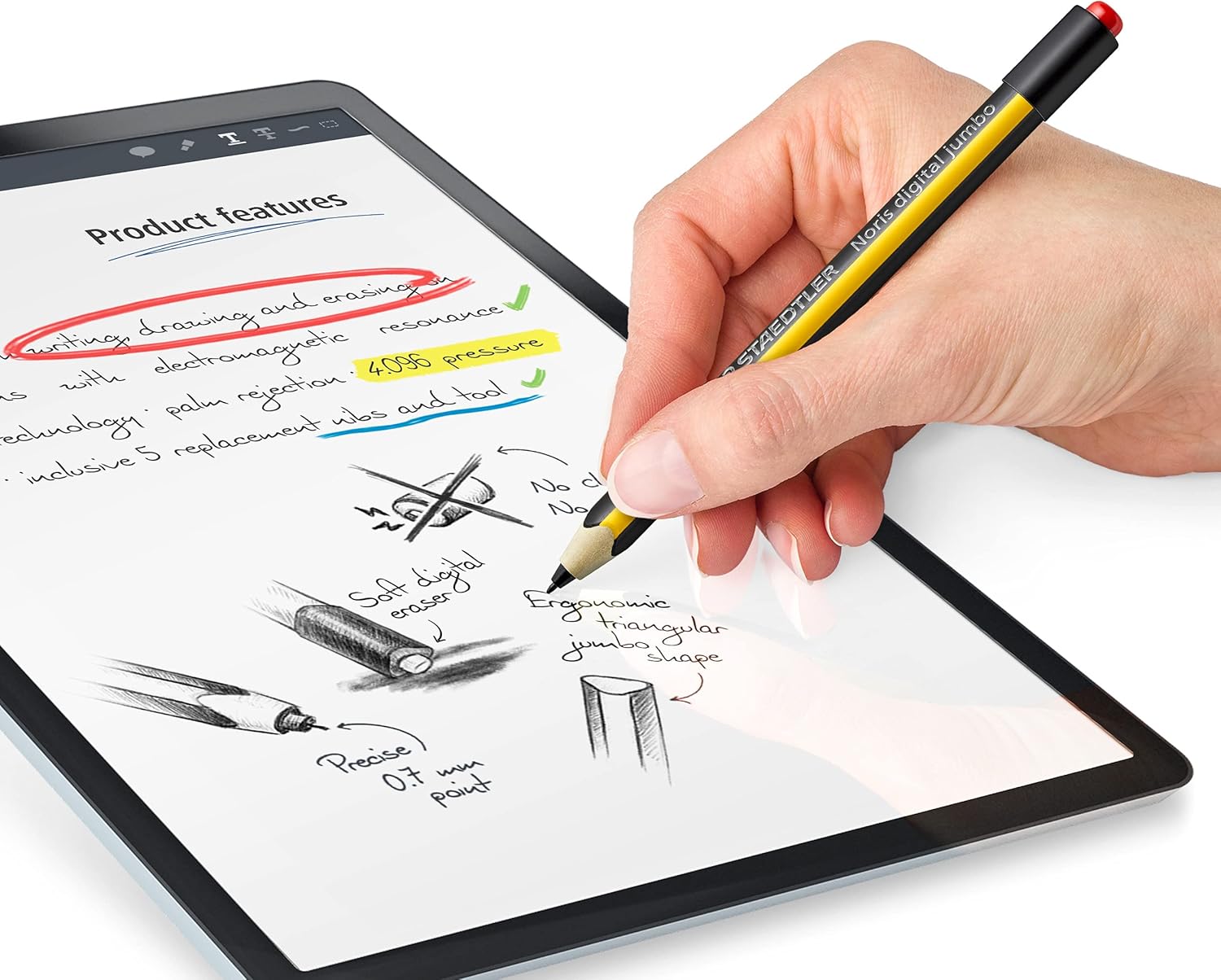 Thumbnail 6 de STAEDTLER Noris Digital Jumbo 180J ✍️ Stylus con goma integrada