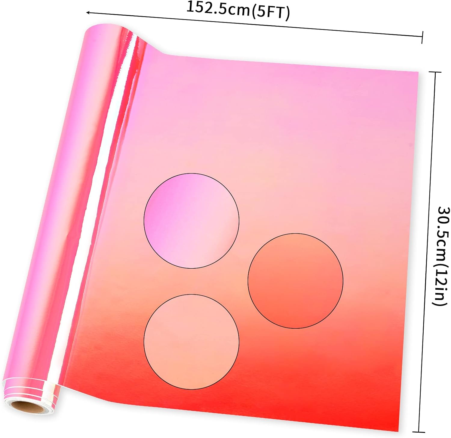 Detalle 2 de IModeur Korallen rosa Vinylfolie Plotter, 30,5 x 152,5 cm