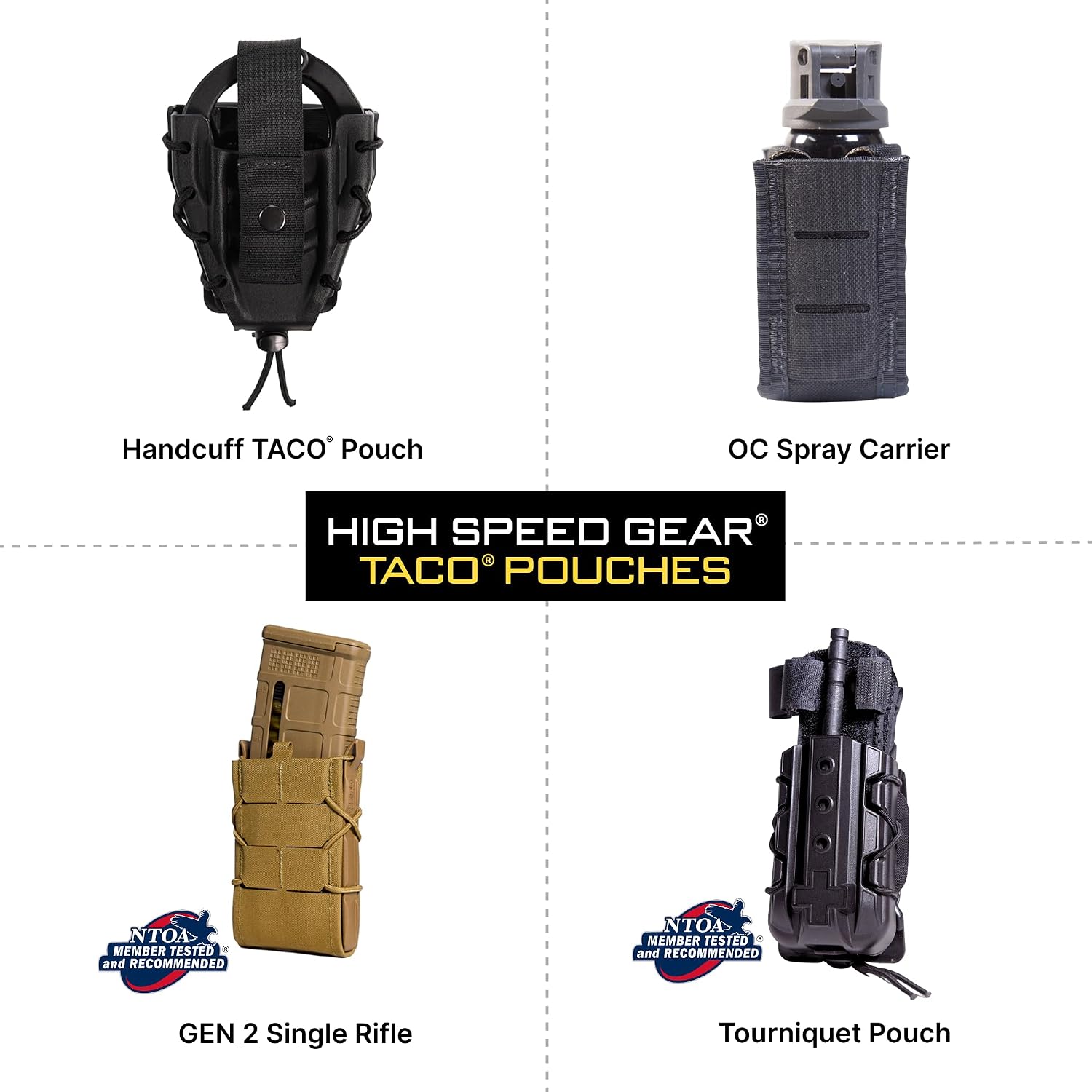 Detalle de High Speed Gear TACO ハンドカフケース 11DCK0|カイデックス製・サイズ調整式・MOLLE対応