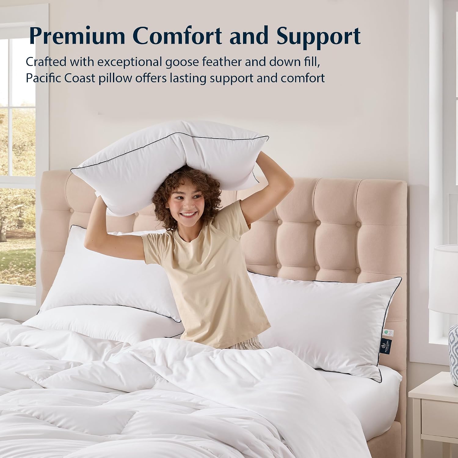 Thumbnail 4 de Pacific Coast Bed Pillow Luxury Goose Down Firm Pillow