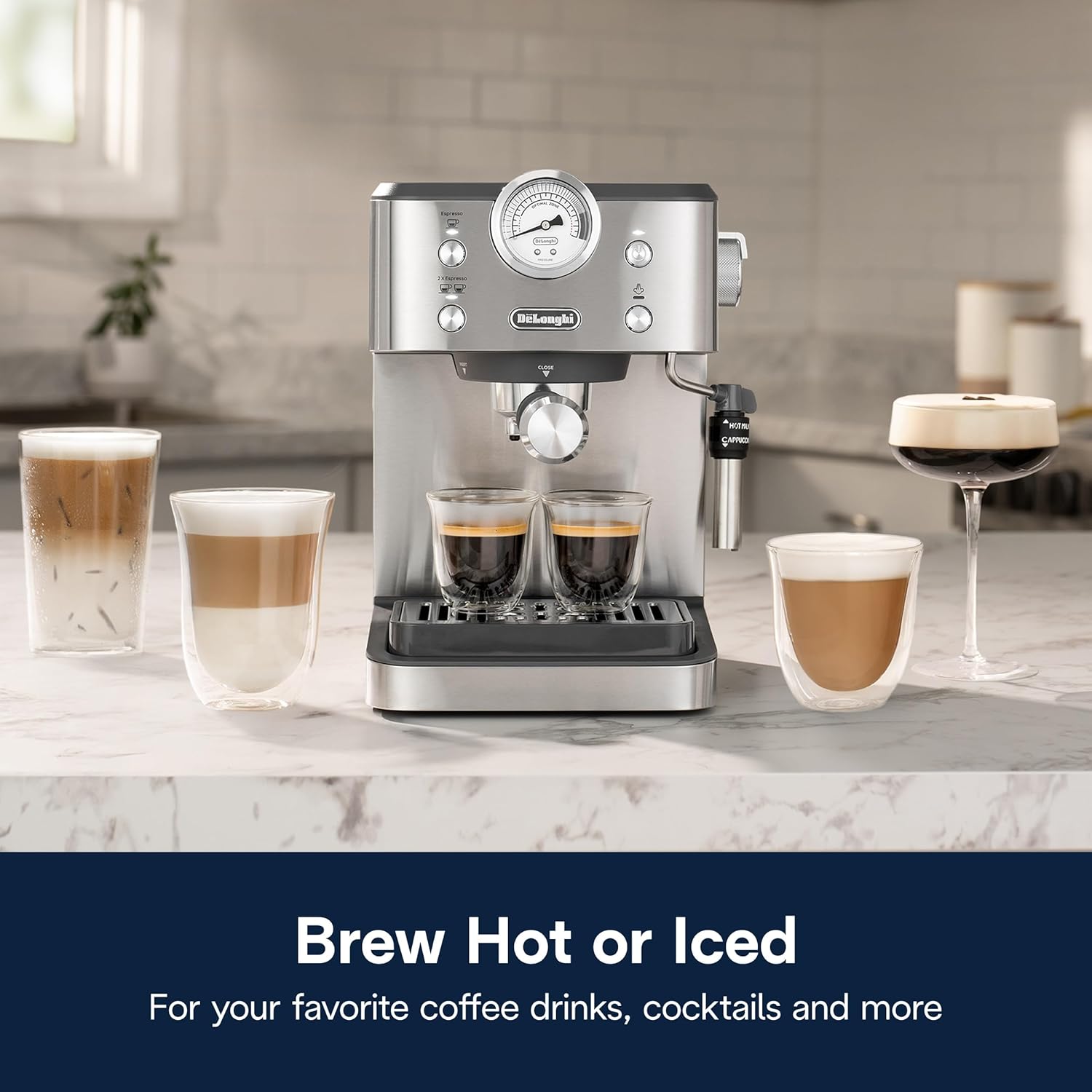 Thumbnail 6 de De’Longhi Classic Espresso Machine with Milk Frother: Consistent Thoroughness in a Compact Stainless Steel Kit