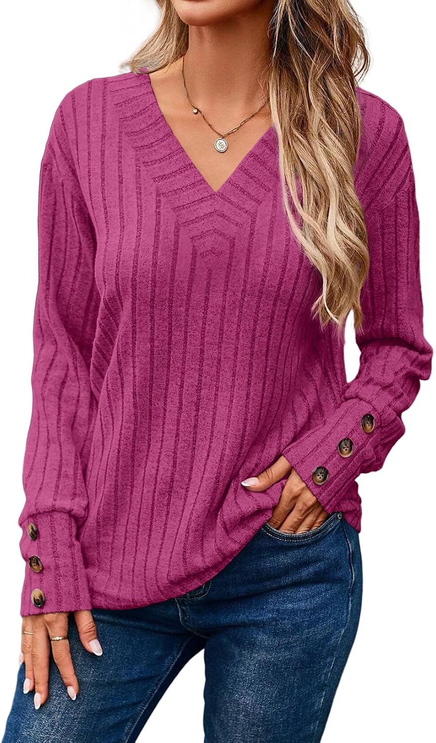 Thumbnail 6 de Dokotoo Womens V-Neck Knit Tunic Top