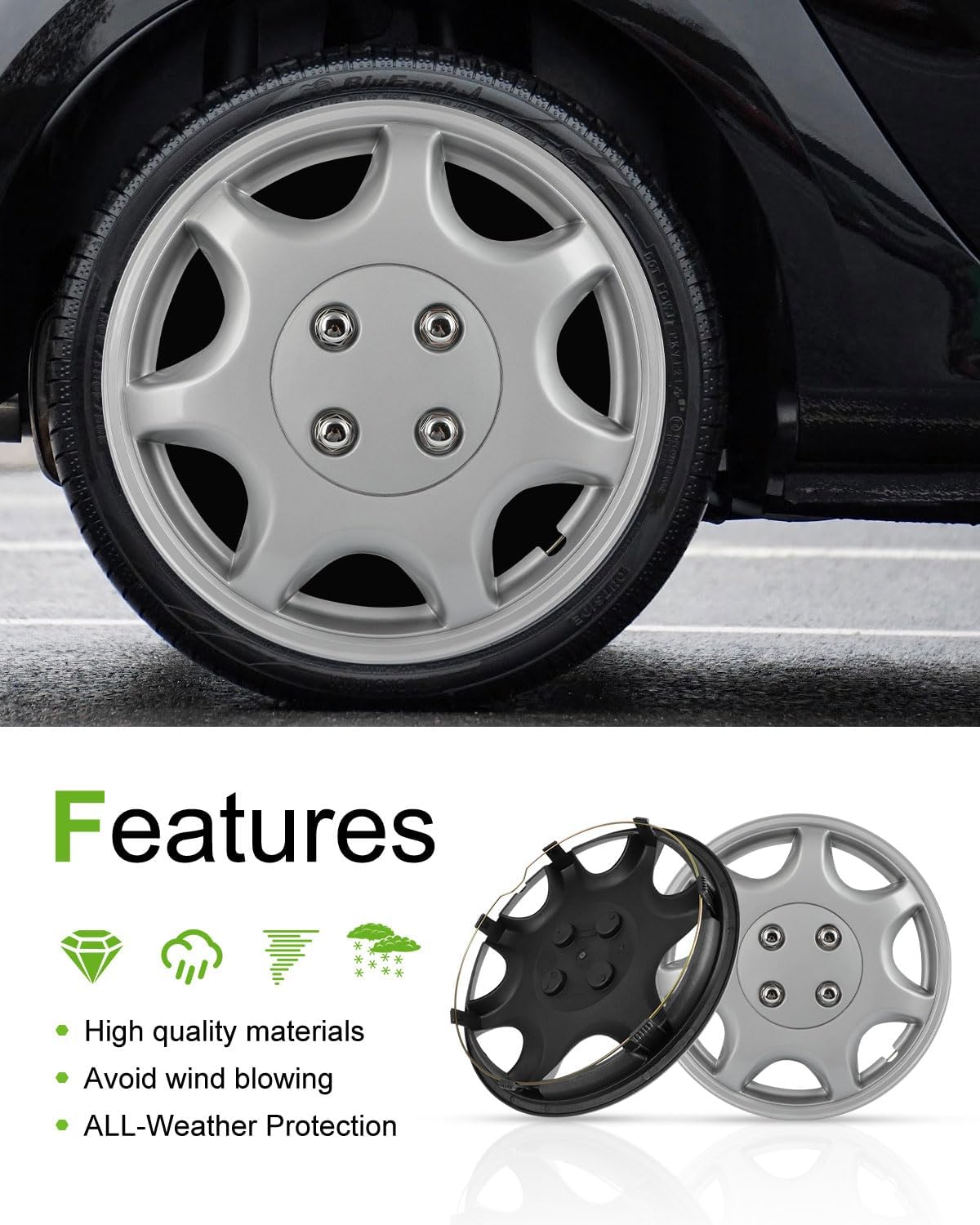 Detalle 1 de SCITOO 14-Inch Hubcaps