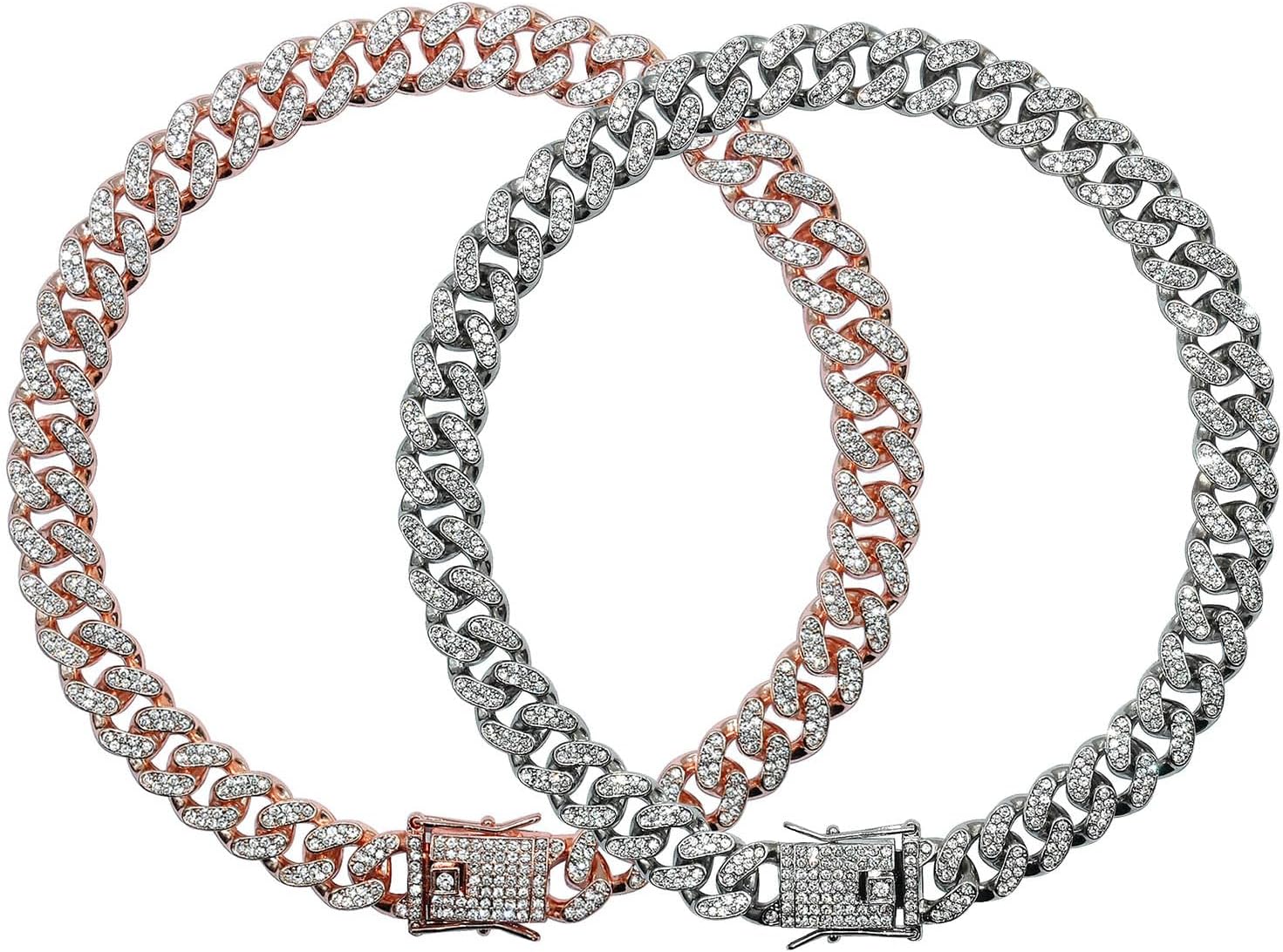 Detalle de Rhinestone Dog Chain Collar, 16-Inch