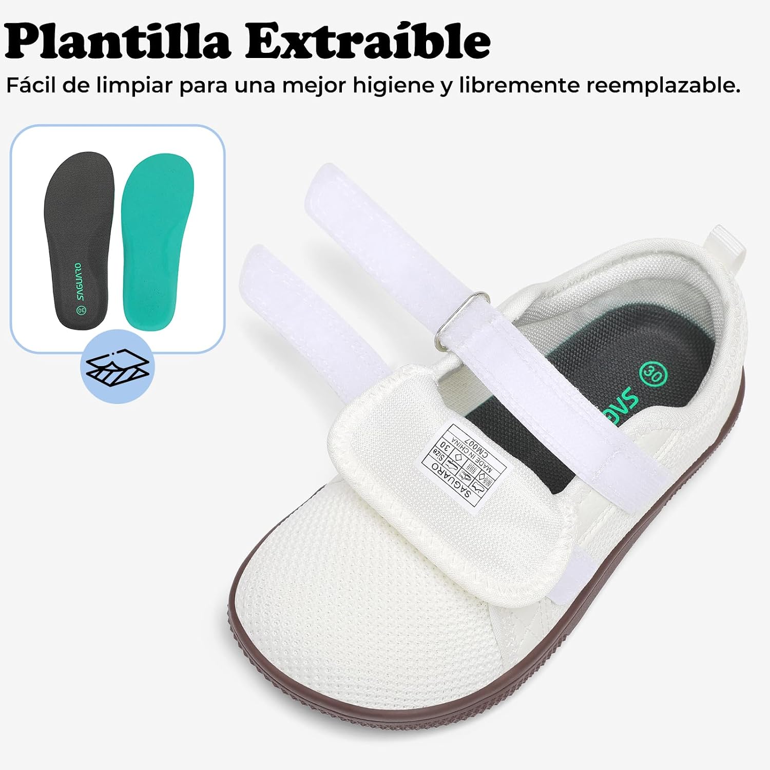 Thumbnail 6 de SAGUARO Zapatillas Barefoot Niños Zero‑Drop Gr.25‑35