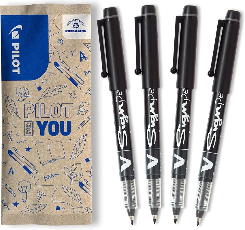 Detalle de PILOT V-Sign caja 4 rotuladores punta 2,0 mm ✏