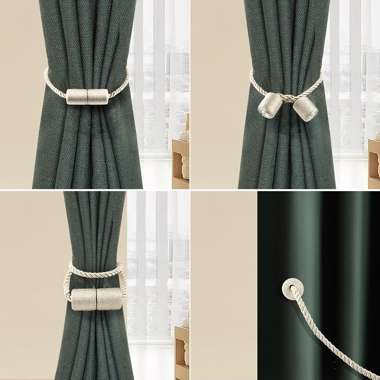 Thumbnail 4 de Milaloko Magnetic Curtain Tiebacks 6-pack 🪟