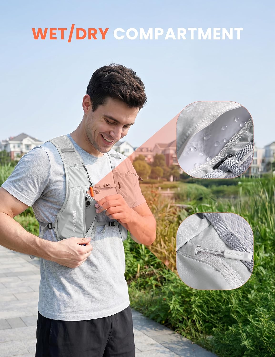 Thumbnail 2 de SKYSPER Gilet Idratazione 12L – Zaino da Corsa 500 ml: leggerezza, comfort e versatilità per trail e maratone