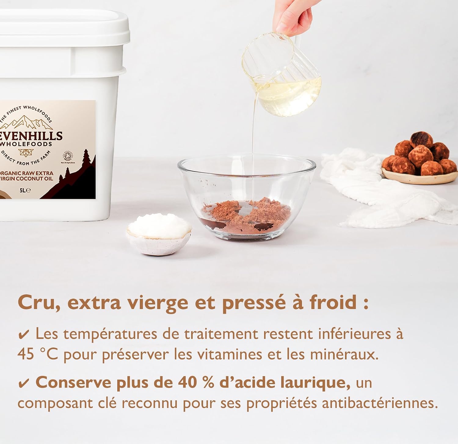 Detalle 2 de Sevenhills Wholefoods Huile de coco 5L đ„„