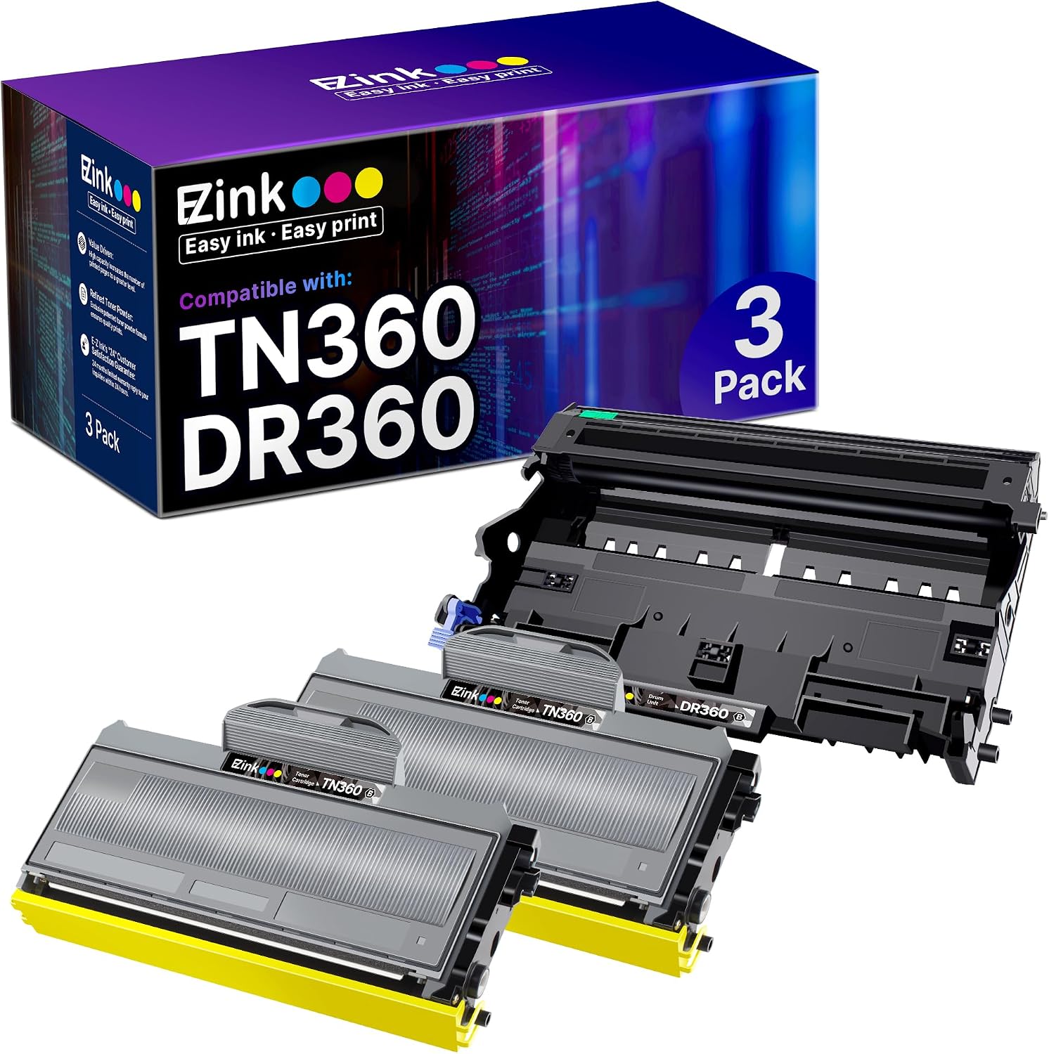 Detalle de E-Z Ink Toner and Drum Set TN360