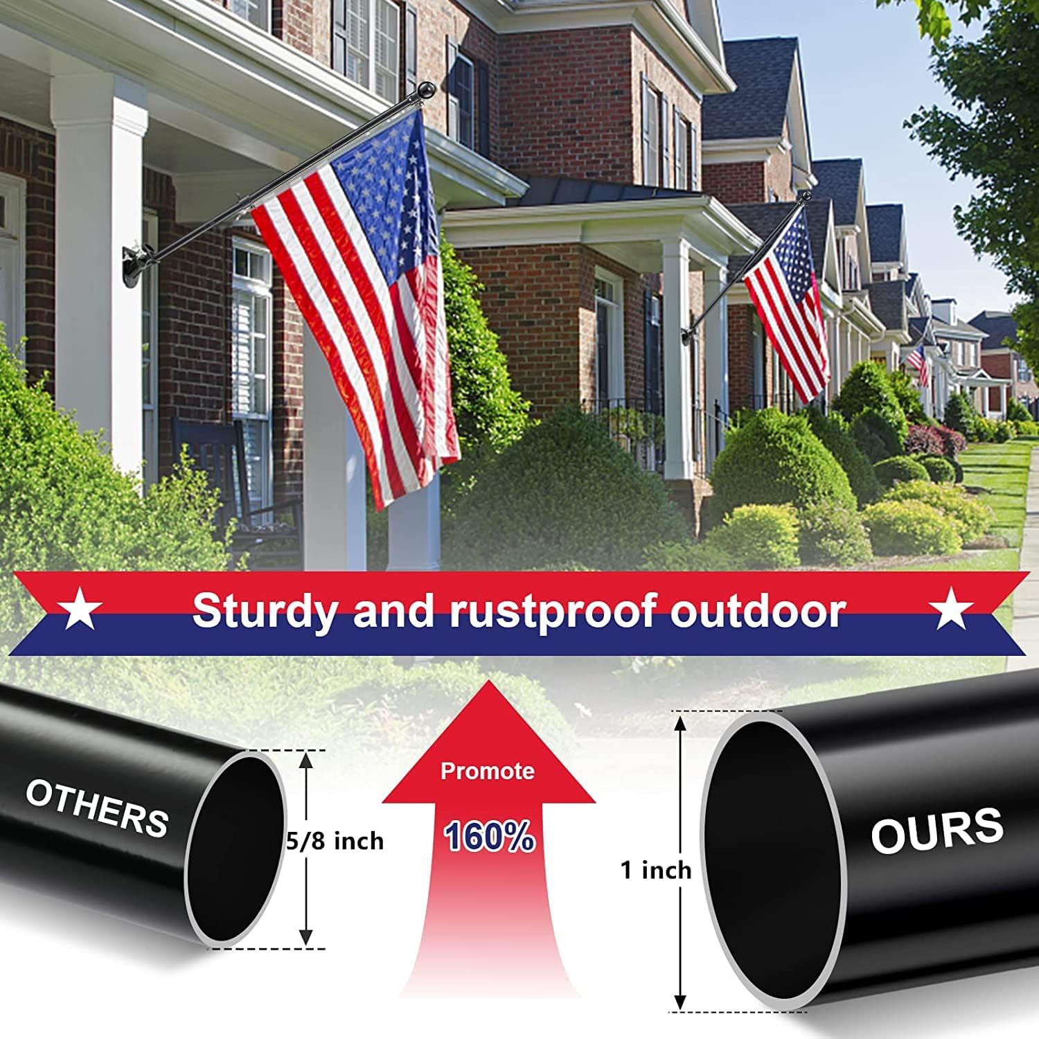 Thumbnail 2 de Stainless Steel Flagpole Kit, 5 ft