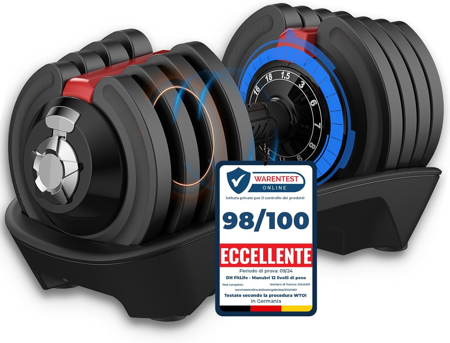 Thumbnail 6 de DH FitLife Manubri Regolabili 1,5–18 kg