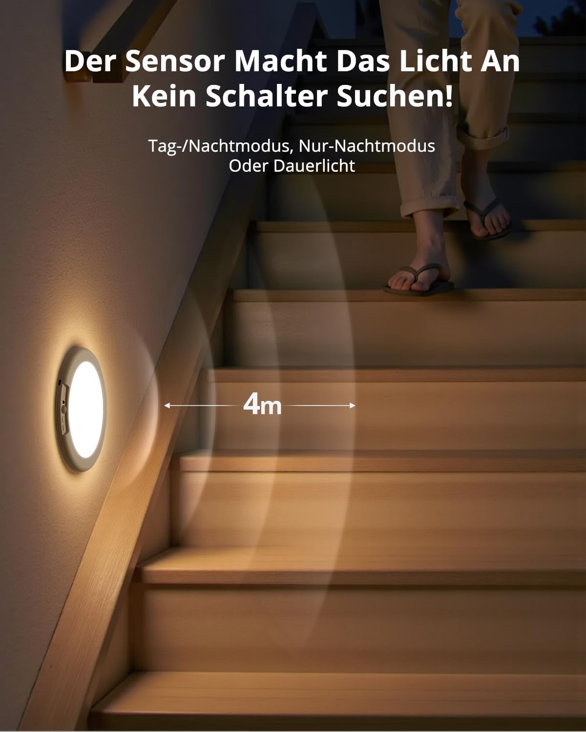 Thumbnail 5 de Combuh Akku-Lampe mit Bewegungsmelder – kabellose Deckenlampe für Garage, Keller oder Flur