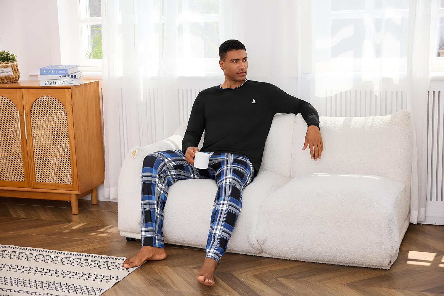 Detalle 2 de Jahetuul Pigiama Uomo Cotone S-4XL