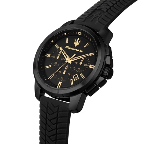 Thumbnail 5 de Maserati Orologio da uomo Collezione Successo – cassa in acciaio 44 mm, cinturino silicone nero