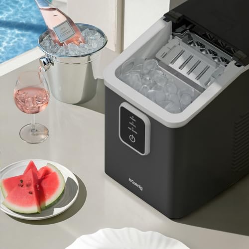 Thumbnail 1 de H.Koenig Máquina de hielo KUB12: 12 kg al día, cubitos en 6 minutos y depósito de 1 L