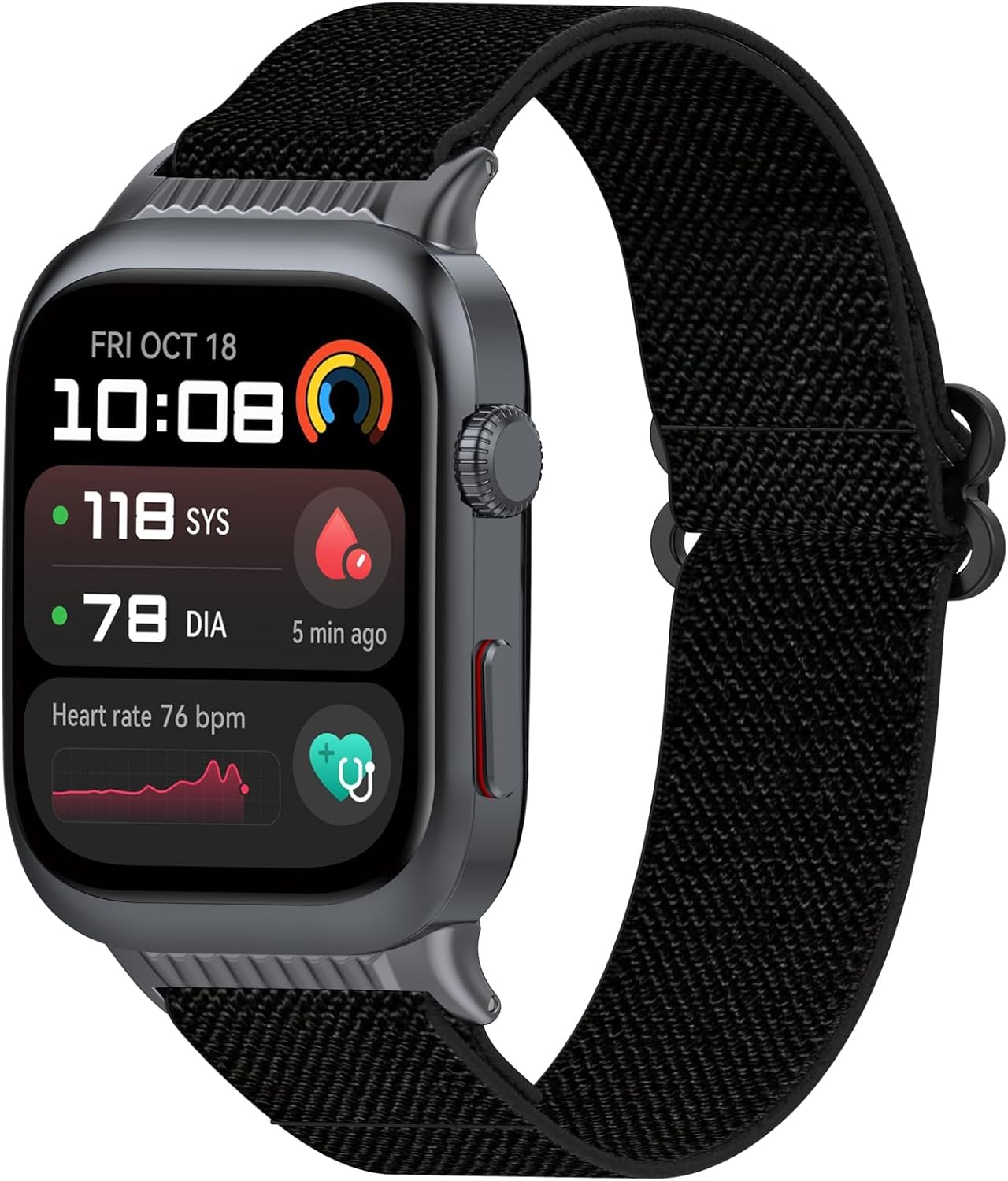 Detalle de AWADUO Nylon Replacement Strap for Huawei Watch D2 – Black